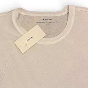 Vince White Pima Cotton/Modal T-Shirt, Style Little Boy T-Shirt, Women’s Size L